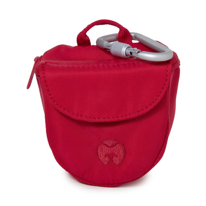 Bailey Treat & Ball Pouch - Coral Red, Forest Green, Black for wholesale by Playfield