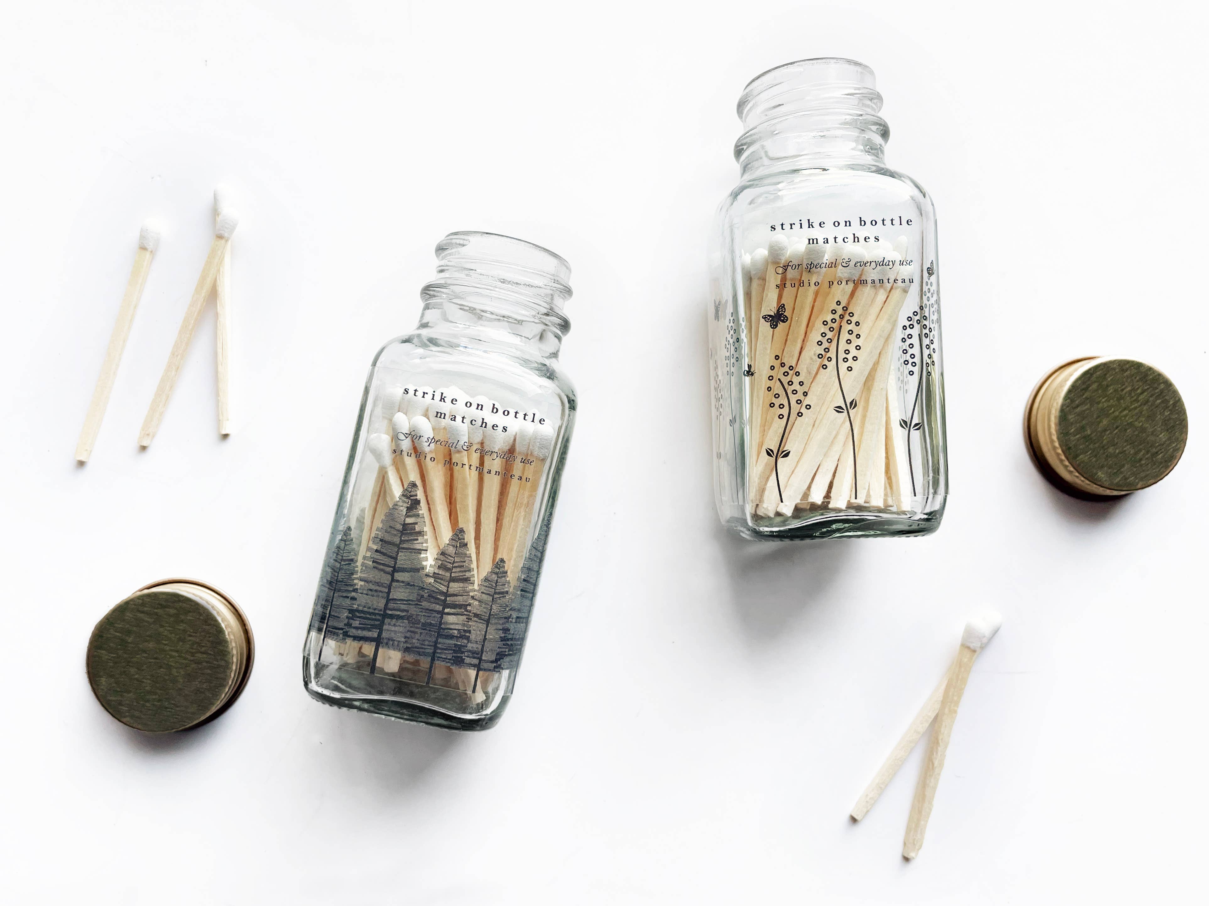 Studio Portmanteau – Großhandel Streichhölzer – Wildflower Streichholzglas, 2,5 cm, Weiß | Hübscher Streichholzhalter aus Glas10