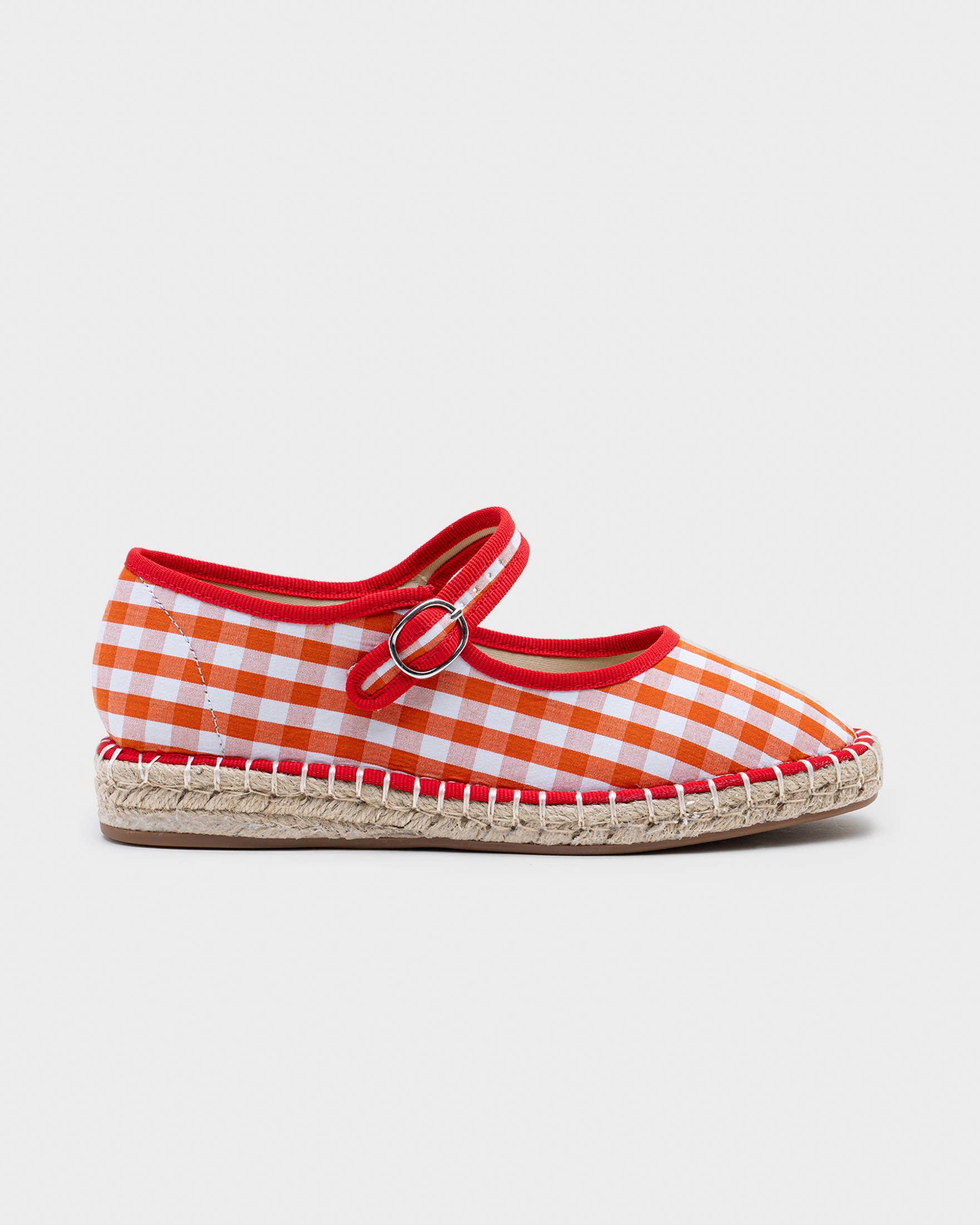 CEREZA - Vente Ballerines – femme - Espadrille Mary Jane à motif à carreaux6