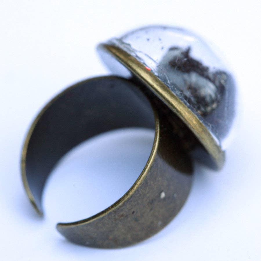 Amy Pfaffman Jewelry - Wholesale Cocktail/Statement Ring - Large glass dome ring with cake sprinkles2