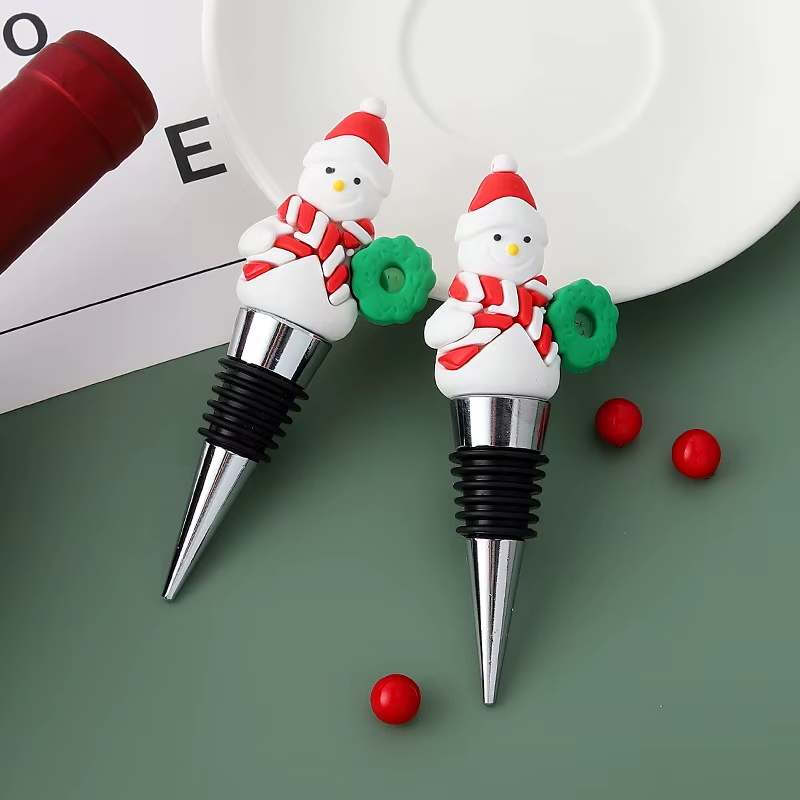 Sostraw & SmartThings - Wholesale Wine Stopper - Christmas Bottle Stopper - Funny Santa Claus - 7 models1