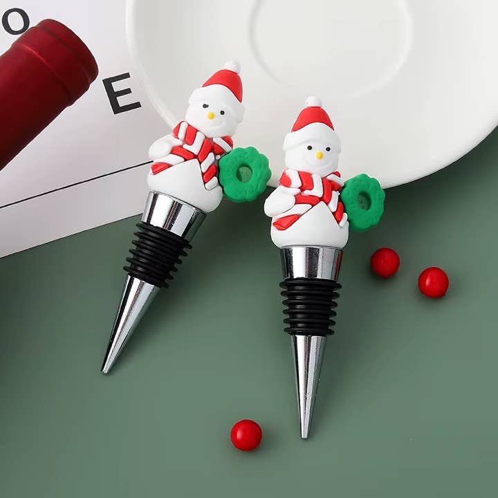 Sostraw & SmartThings - Wholesale Wine Stopper - Christmas Bottle Stopper - Funny Santa Claus - 7 models1