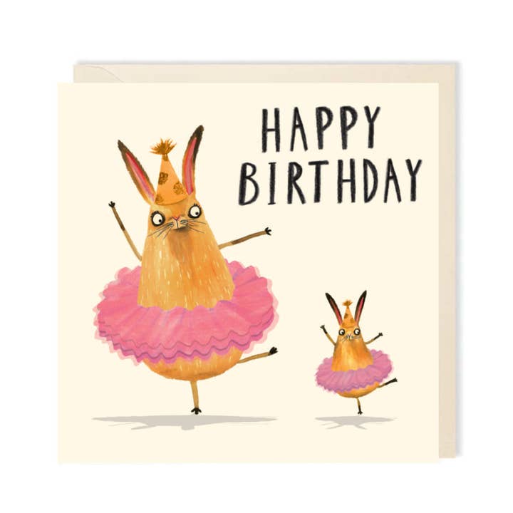 Tillykke med fødselsdagen Kaninkort | Sødt fødselsdagskort for engroshandel hos Charley Rabbit Cards