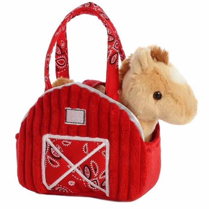 Kelley and Company - Wholesale Stuffed/Plush Toy - Kids & Baby - 7" Horse in Stable Purse0