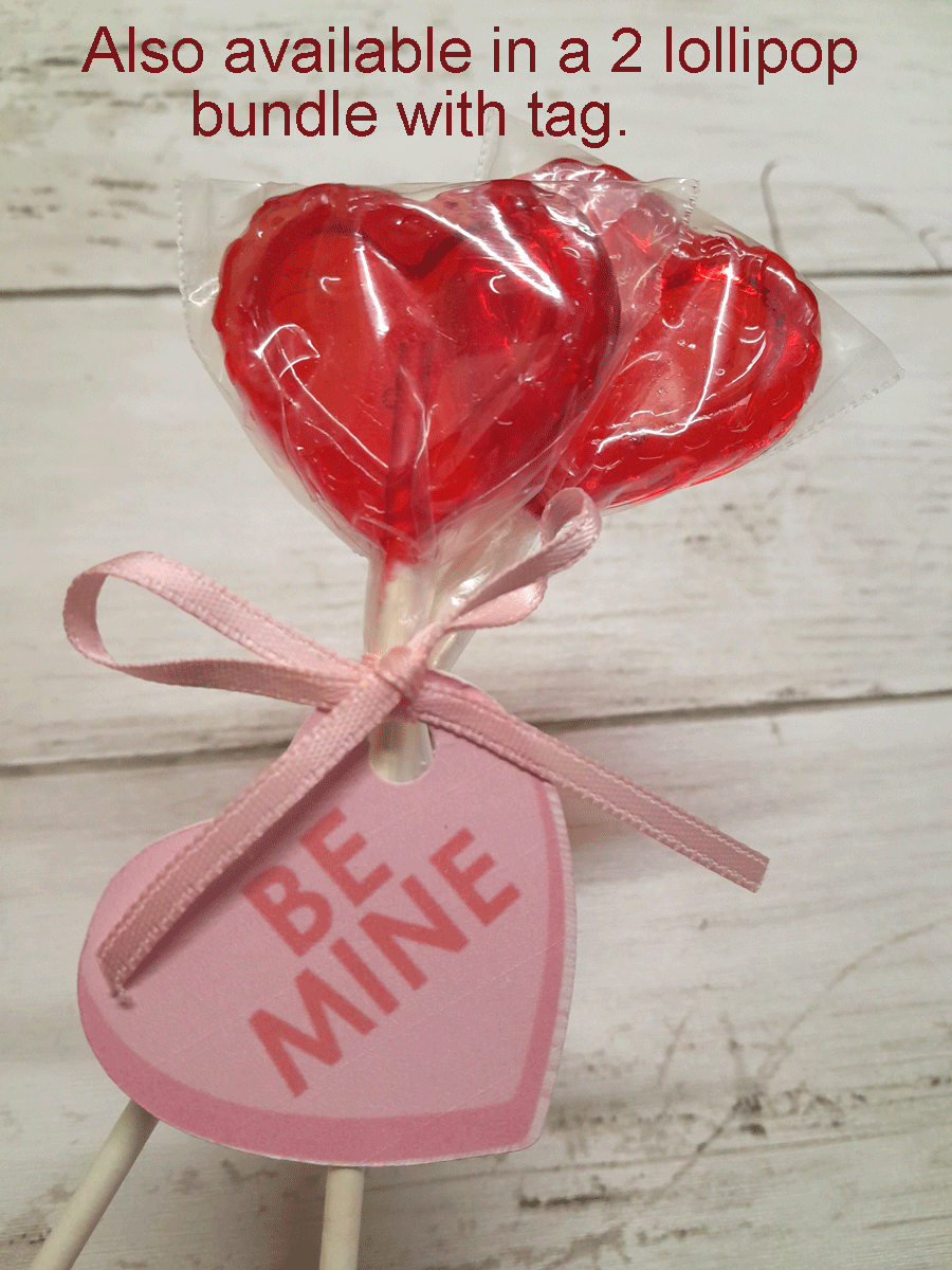 Homespun Parties - Wholesale Lollipop - Small Heart Lollipops in Various Colors - Valentine's Day1