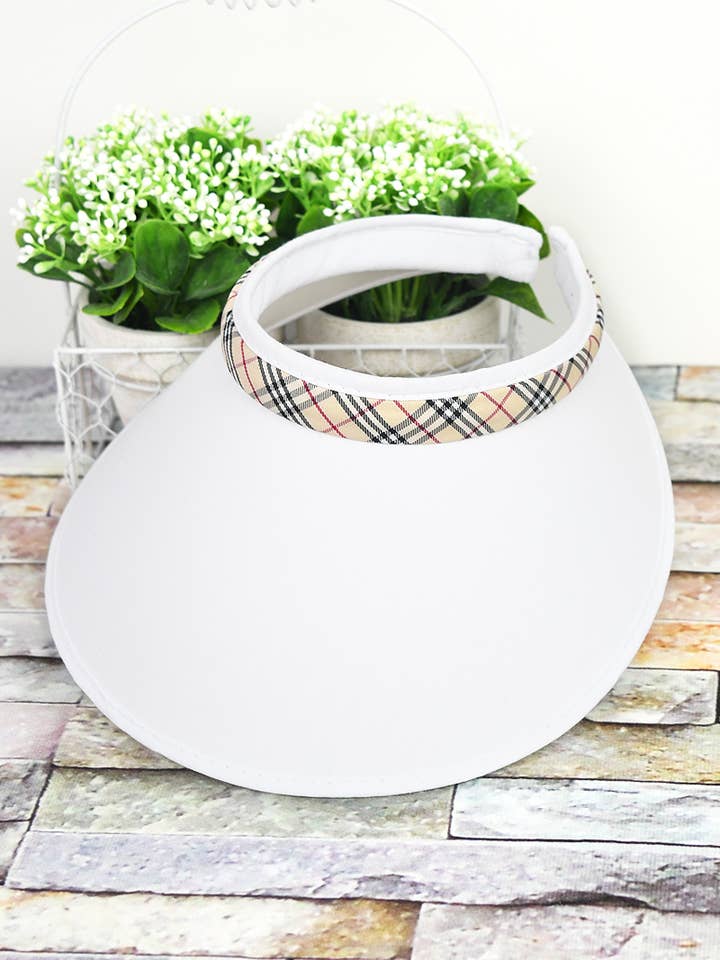 Cushees Cloth Covered Slip-On Visor (B017-2) for wholesale by KC Factory