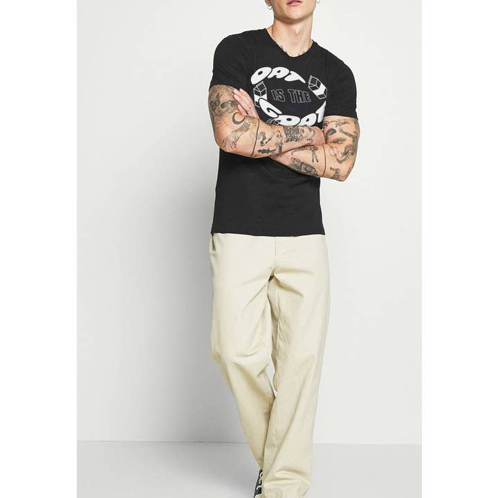 Plant Faced Clothing - Wholesale Screen Printed T-Shirt - Unisex - Oat Is The Goat Tee - Black
