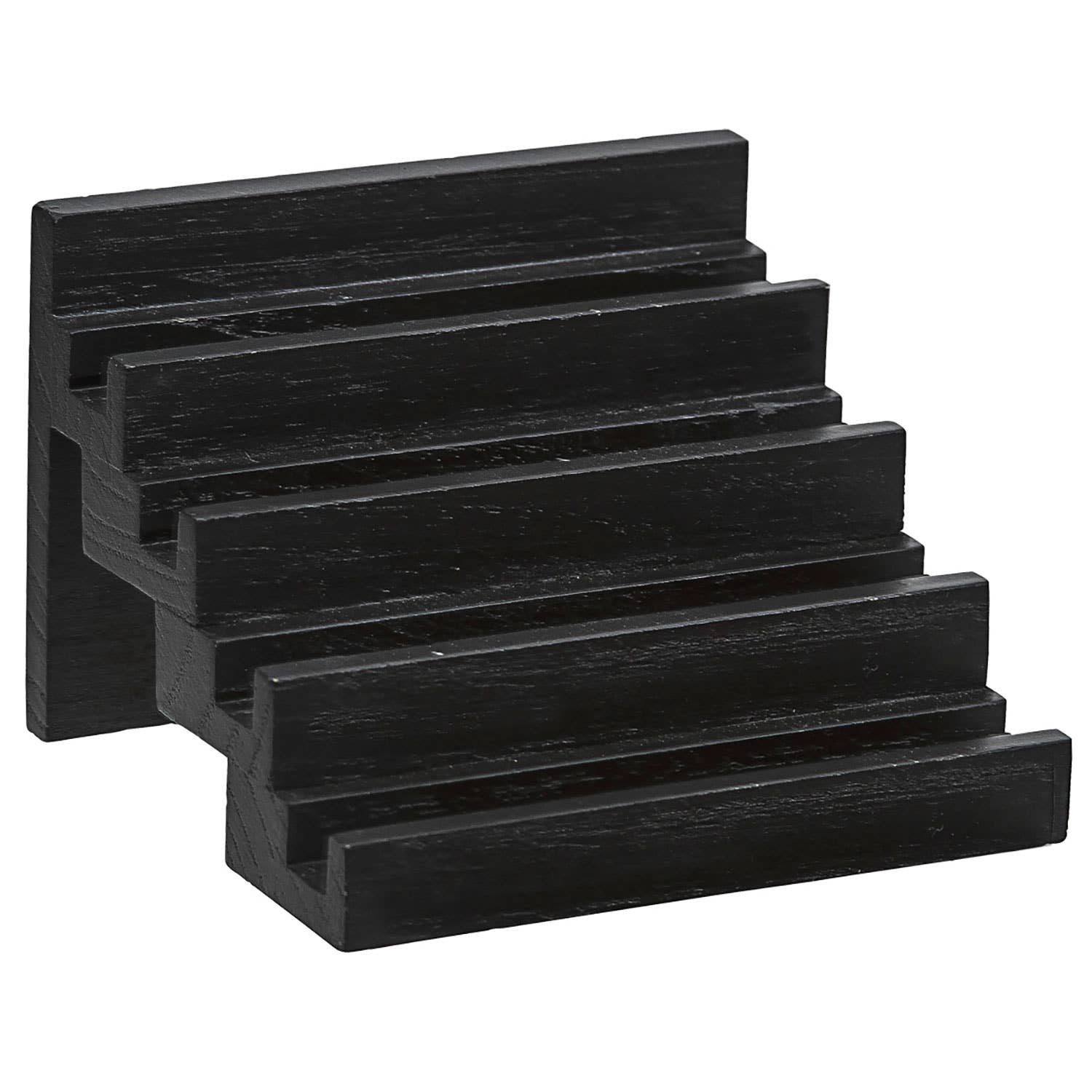 CounterArt/Highland Home/Thirstystone - Wholesale Coasters - Black Stair Step Wooden Coaster Holder0