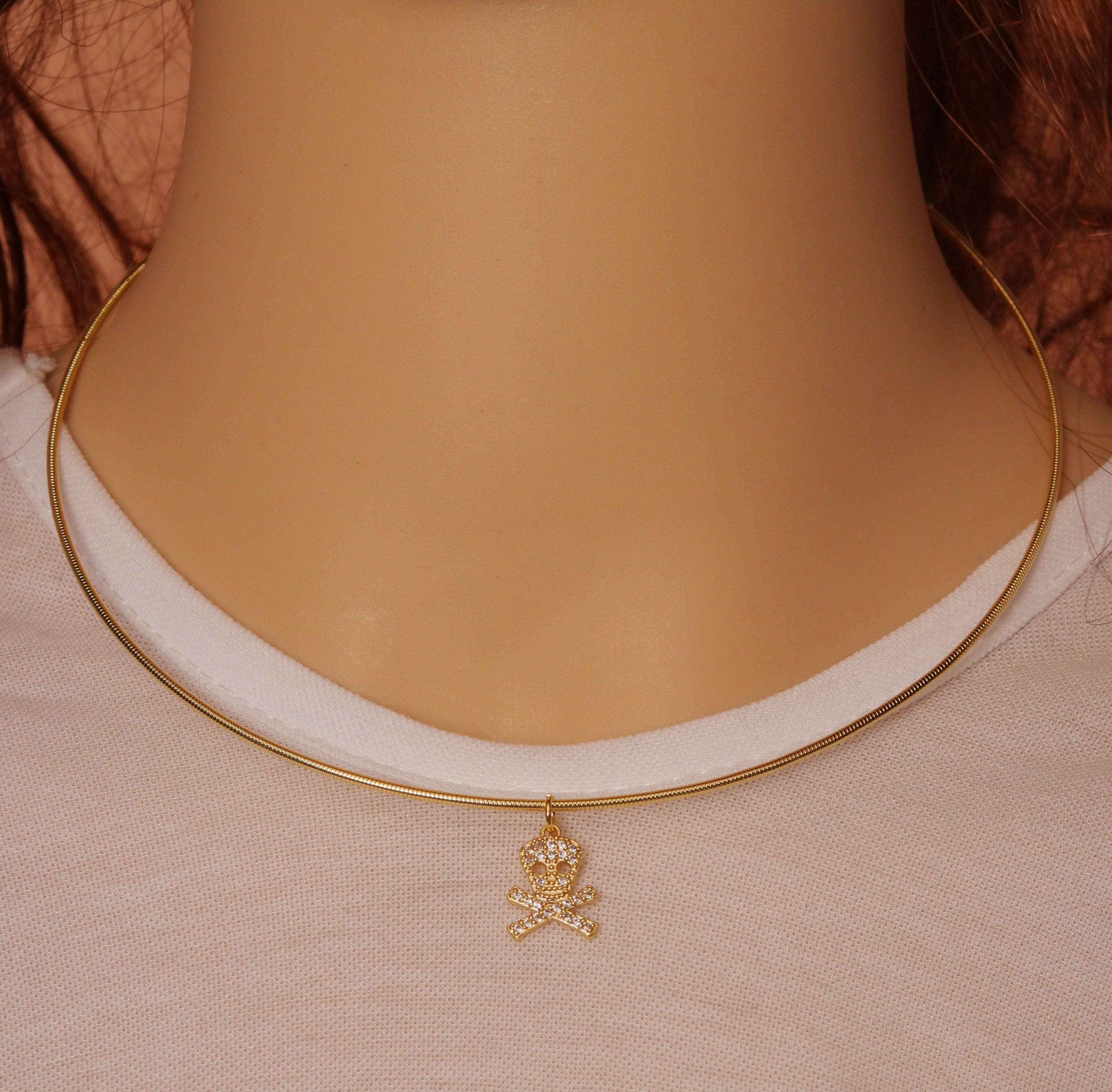 BestBeads&Beyond - Wholesale Choker/Collar - Gold Silver Choker Necklace, Sku#B2303