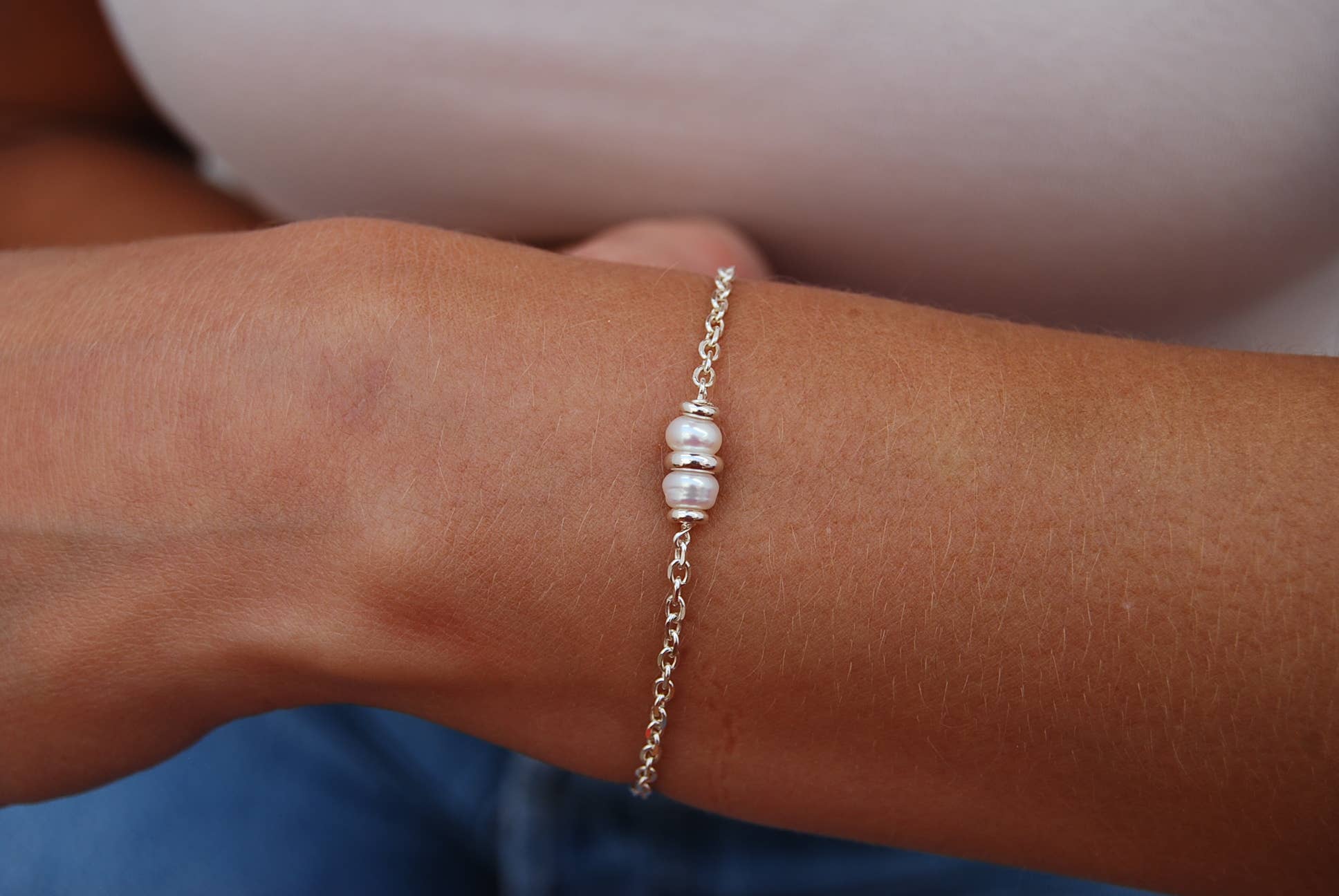 Yneda Jewels - Wholesale Beaded Bracelet - Pearls bracelet, silver 925 bracelet, wedding bracelet.2