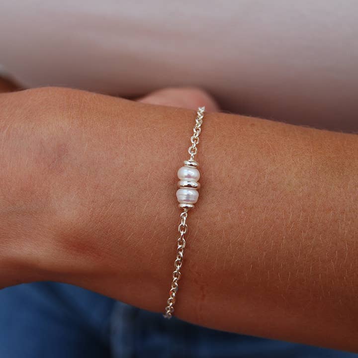 Yneda Jewels - Wholesale Beaded Bracelet - Pearls bracelet, silver 925 bracelet, wedding bracelet.2