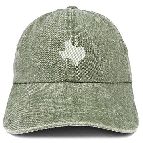 Trendy Apparel Shop - Wholesale Baseball Cap - Unisex - Texas State Map Embroidered Washed Cotton Adjustable Cap14