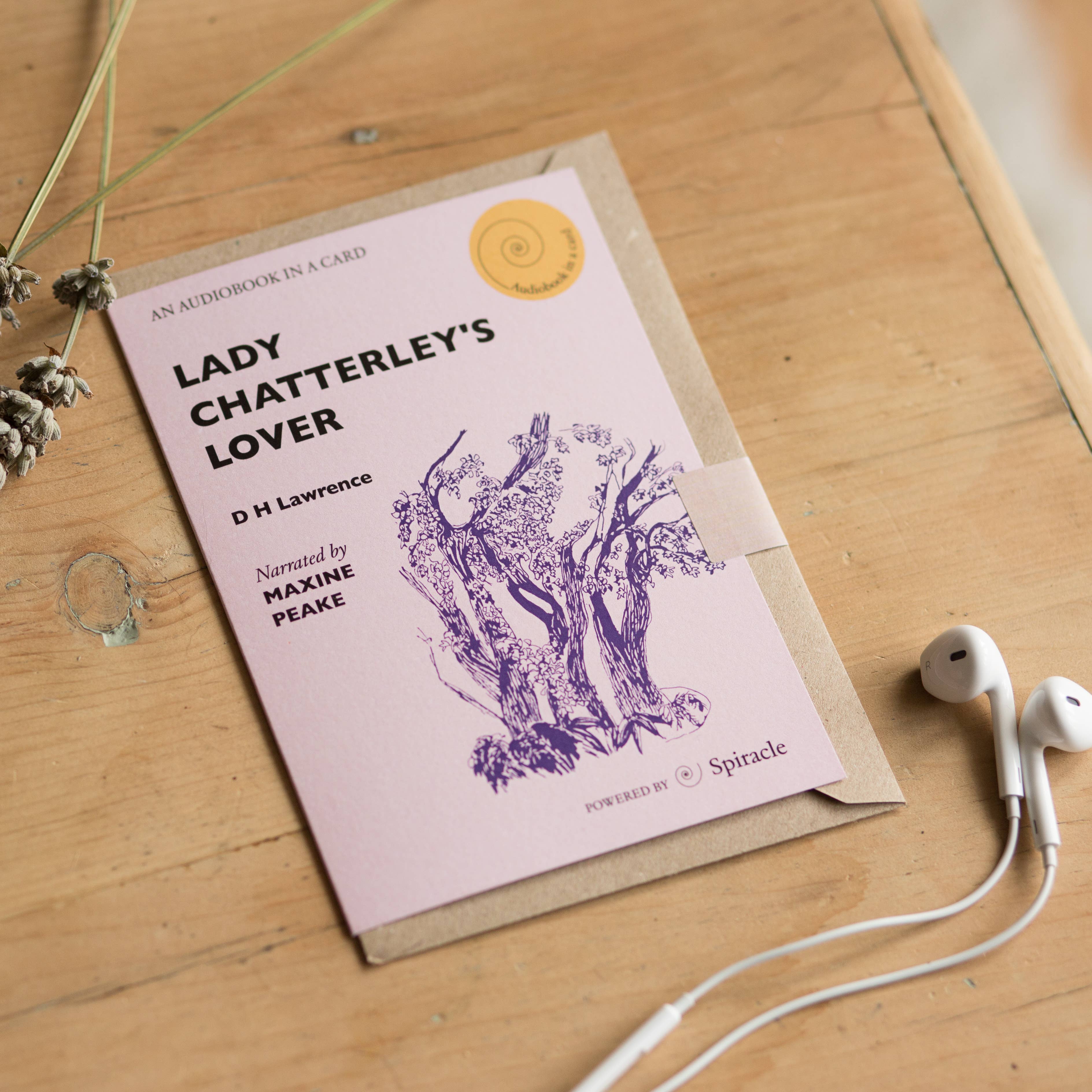 Spiracle Audiobooks – Cartão de saudação diária por atacado – Audiolivro em Cartão: O Amante de Lady Chatterley de D H Lawrence5