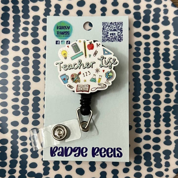 Teacher Life Badge Reel for wholesale by Katesy Things