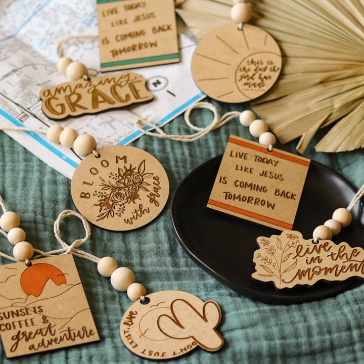 Written by Maria - Wholesale Car Decorative Charm - Unisex - 'Live Today like Jesus is coming back tomorrow' Car Charm1