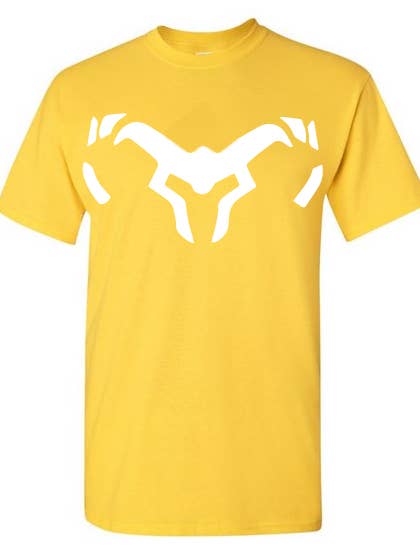 Tribal Horn Solo Wht Ylw T for wholesale by Gods of Gridiron War