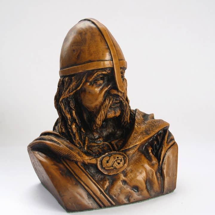 Oakapple Designs Ltd - Wholesale Decorative Figurine - Viking Warrior Bust - Reproduction Carving - Pagan Warrior.1