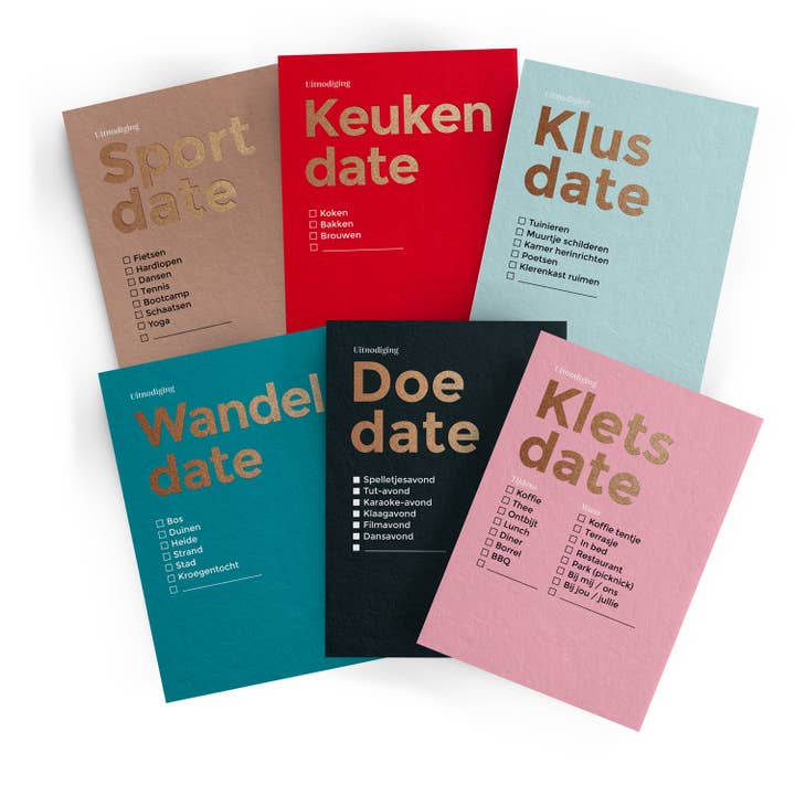 Happy Invites – Set of 6 Mix dates for wholesale by Happy Whatever