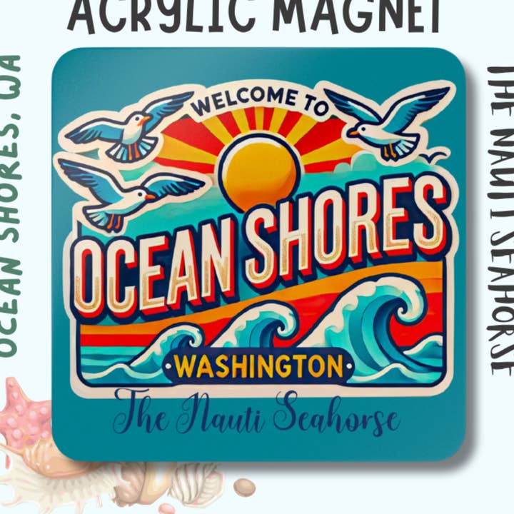 Ocean Shores Seagull Fridge Magnet for wholesale by The Naughty Equestrian