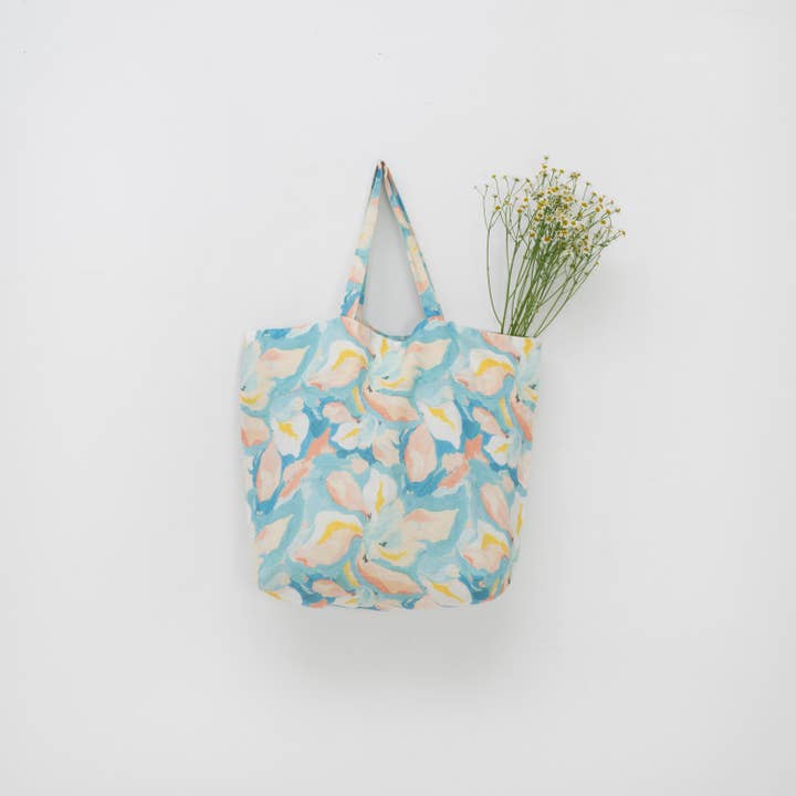 Linen Tales – wholesale Bärkasse - Dam – Pastell Iris Linne Stor Väska