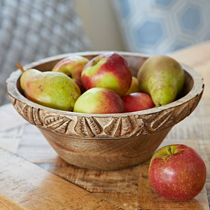 The Paper High Gift Company Limited – Prato/tigela decorativa por atacado – Tigela de madeira esculpida artesanal de comércio justo2