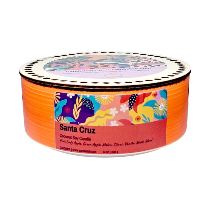 Santa Cruz Stoneware Bowl 3-Wick Candle for wholesale by Candlelish