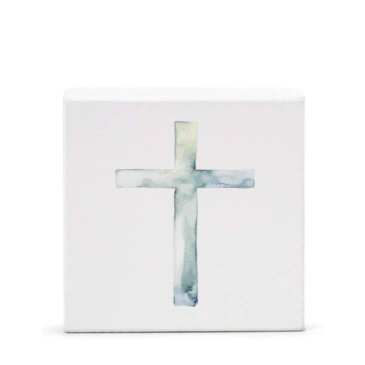 The Royal Standard - Vendita all'ingrosso Stampa artistica - Arte a Blocchi ad Acquerello Bianco/Blu 4x4x1