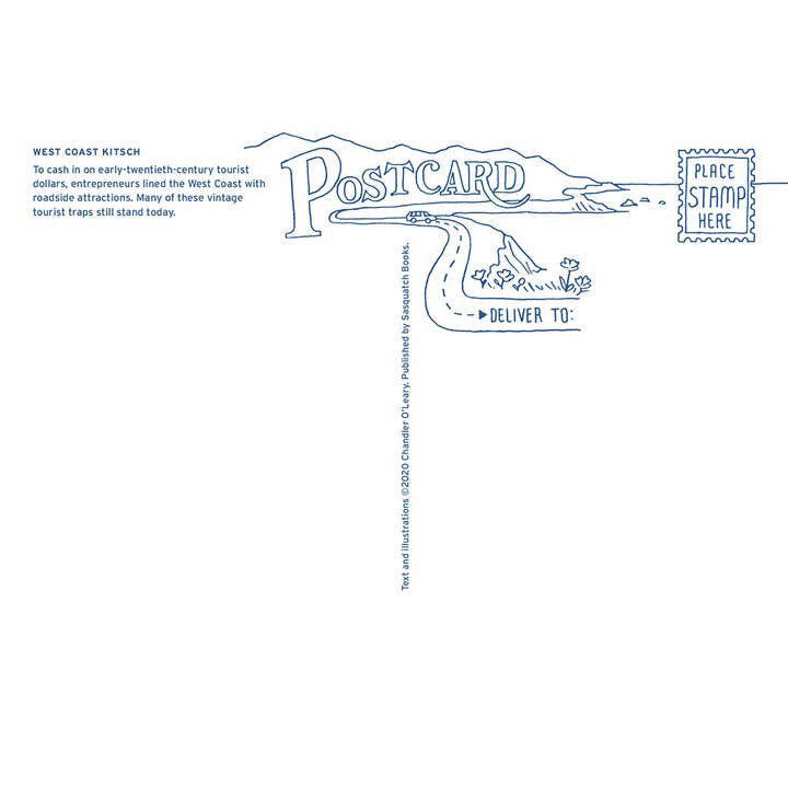 Anagram Press - Wholesale Postcard Set - Greetings From The Best Coast Book of 32 Postcards8