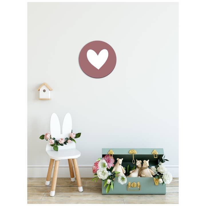 Wall Roundie - Cuore - Dark Pink per la vendita all'ingrosso da parte di Kids-ware Lifestyle