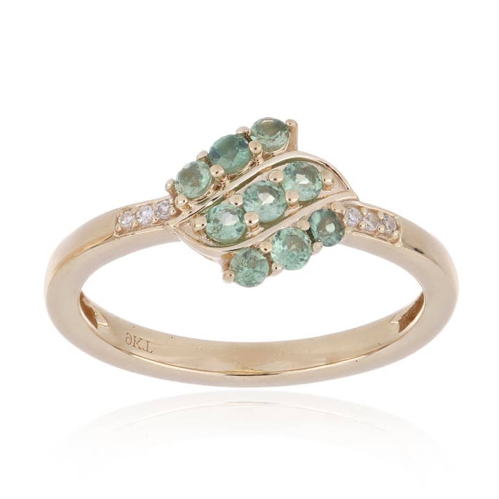 Indian Alexandrite Cocktail Ring – 9KT Yellow Gold for wholesale by Jaipur Jewelry