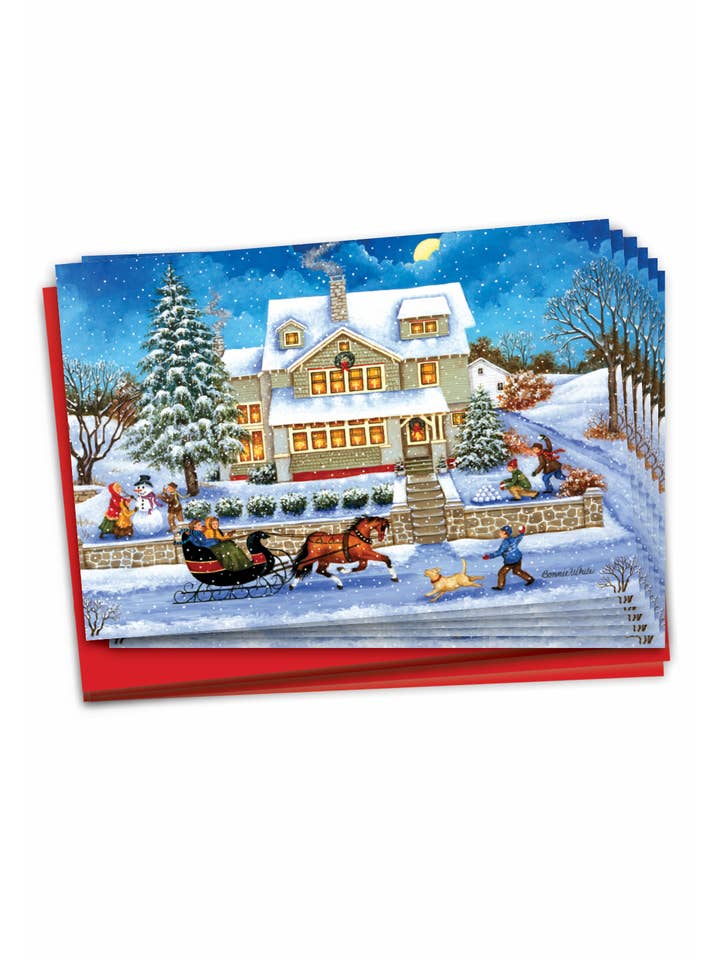 Boîte de 12 cartes de Noël - Old Town pour la vente par NobleWorks