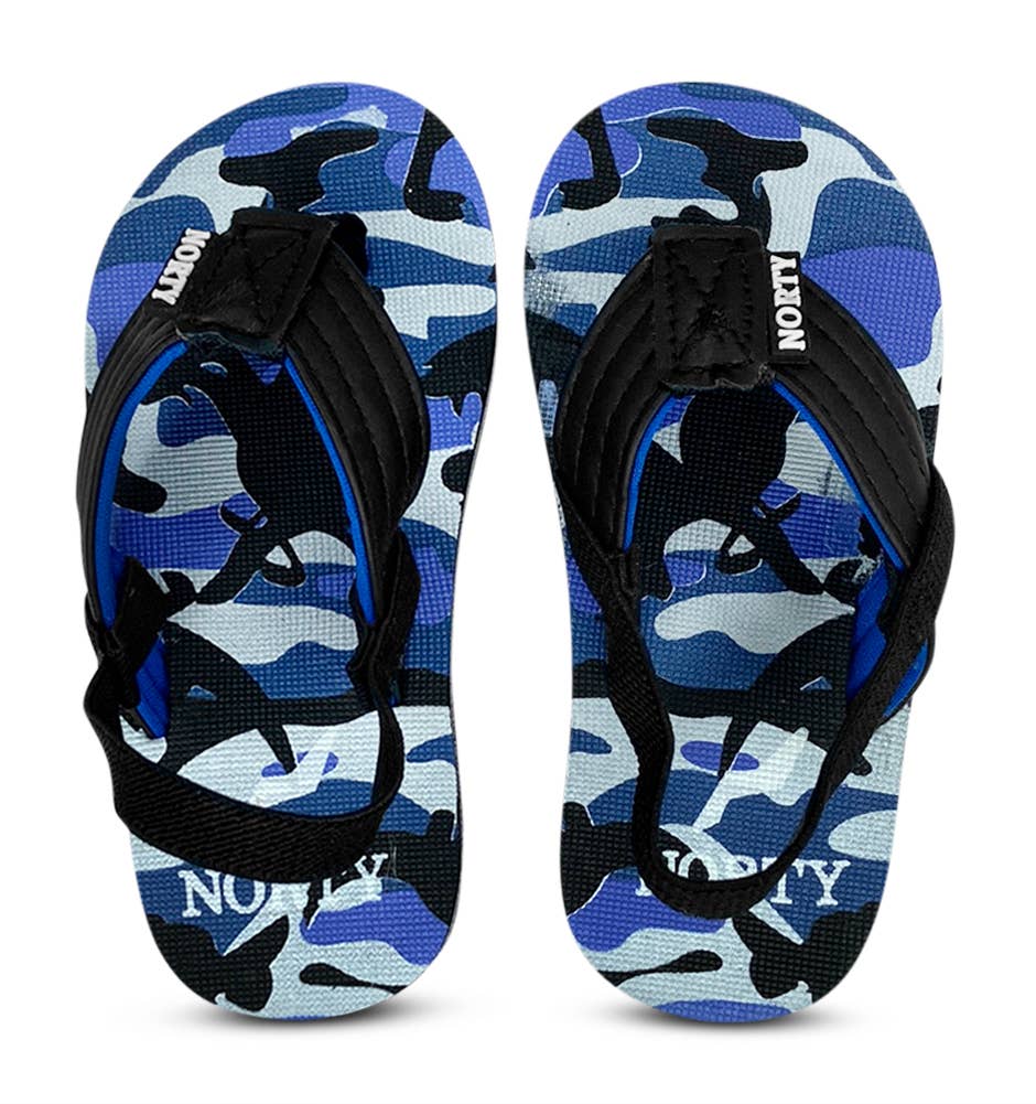 Eastern Off Price - Wholesale Sandals - Baby - Norty Toddler Boy Sling Back Flip Flop 42253 Blue1