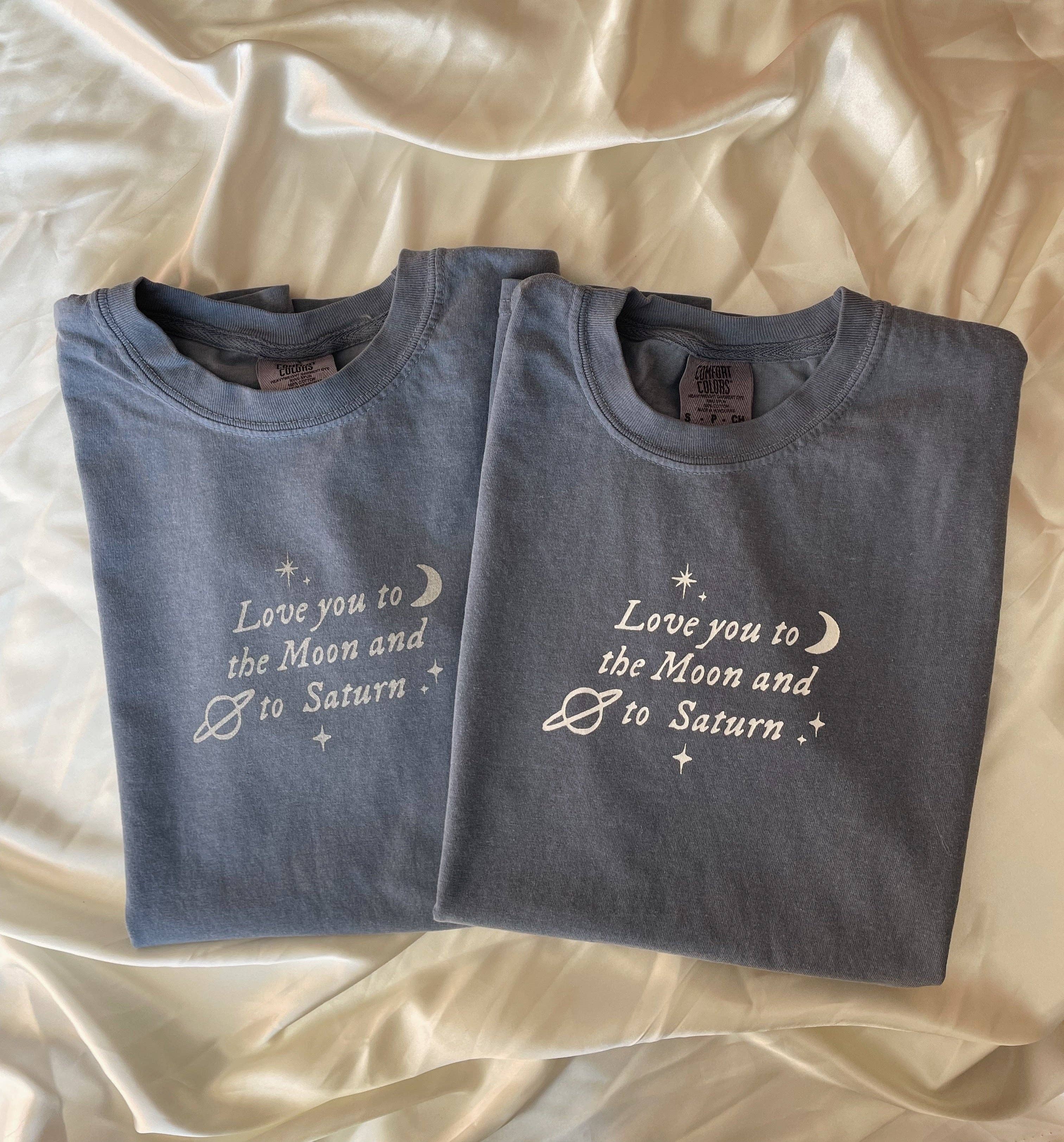 Molly Louise Shop – wholesale Screen printed t-shirt – Women′s – Love You to the Moon and to Saturn T-Shirt7