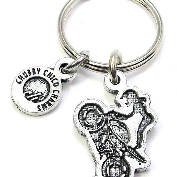 Girl On Dirtbike Porte-clés Dirt Biking Moto pour la vente par Chubby Chico Charms