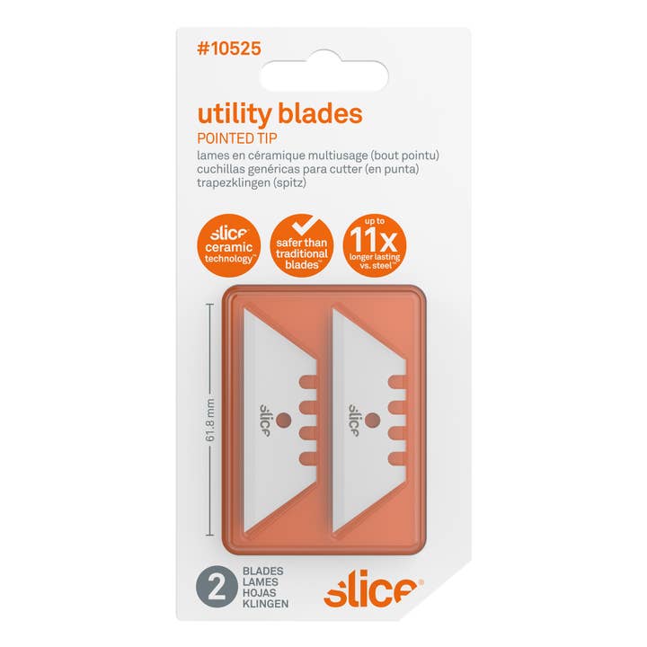 Utility Blades, Pointed Tip - 2/Pack for wholesale by Slice