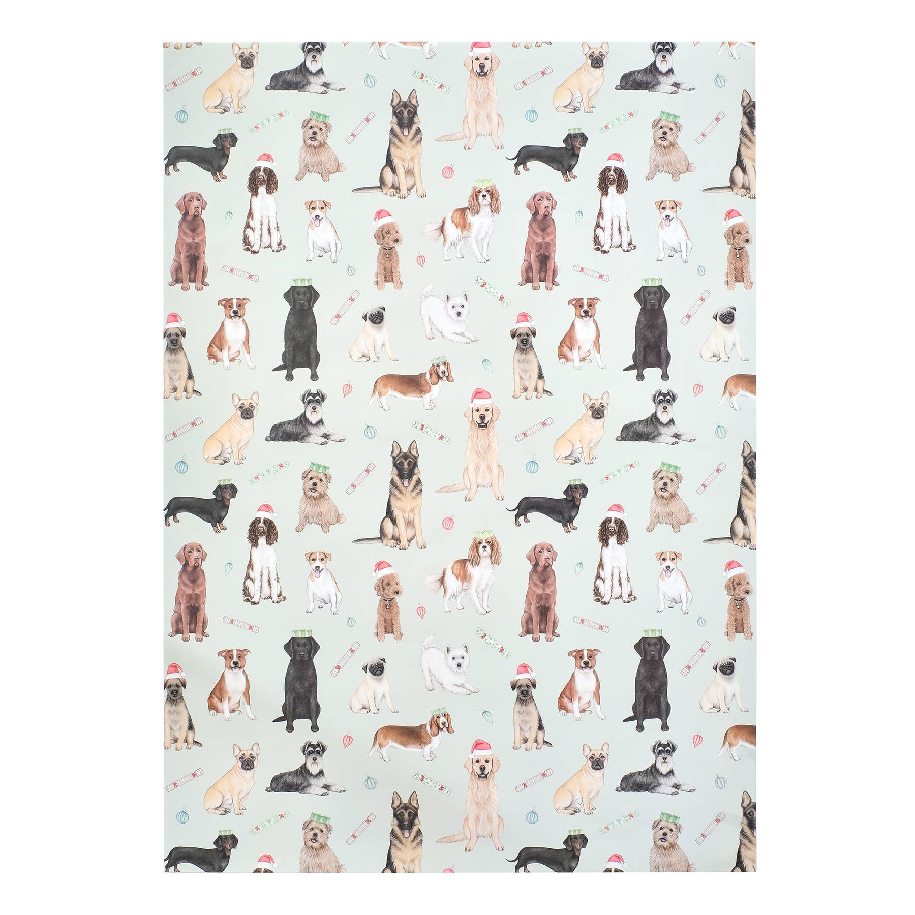 Lottie Murphy – Großhandel Geschenkpapier in Bögen – Weihnachtliches Geschenkpapier mit Hunden in Hüten1