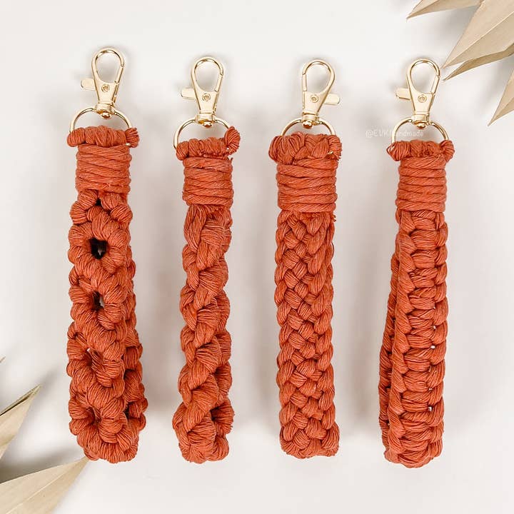 Macrame Loop Boho Keychain for wholesale by EVKI Handmade
