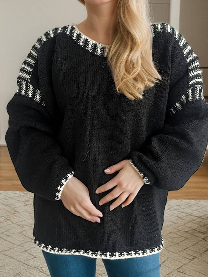 Fall Winter Pullover Knitting Sweater ZK2335 for wholesale by UNISHE