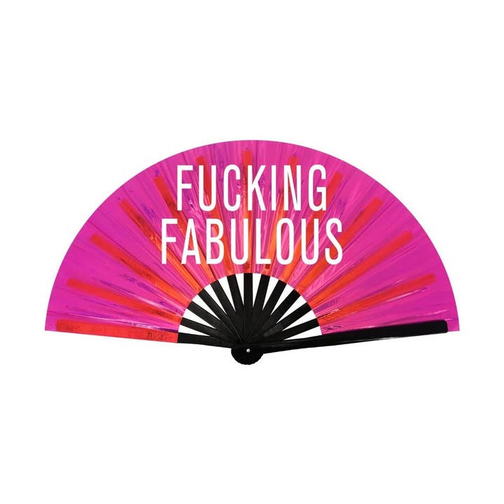 Fucking Fabulous Holographic Fan for wholesale by Fantastico Fans UK Limited