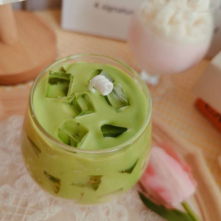 Carol Cao – wholesale Prydnadsljus – Grön mocka kaffe ljus - soja ljus - kaffe latte ljus4