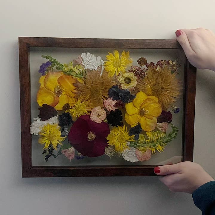 Vibrant Colors Pressed Floral Frame - 11x14 for wholesale by Ever Be Floral