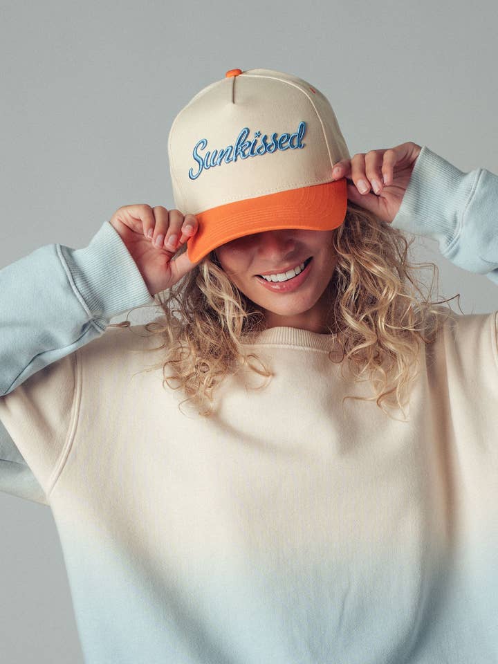 Sunkissed Embroidered Summer Trucker Hat for wholesale by Fashion Week