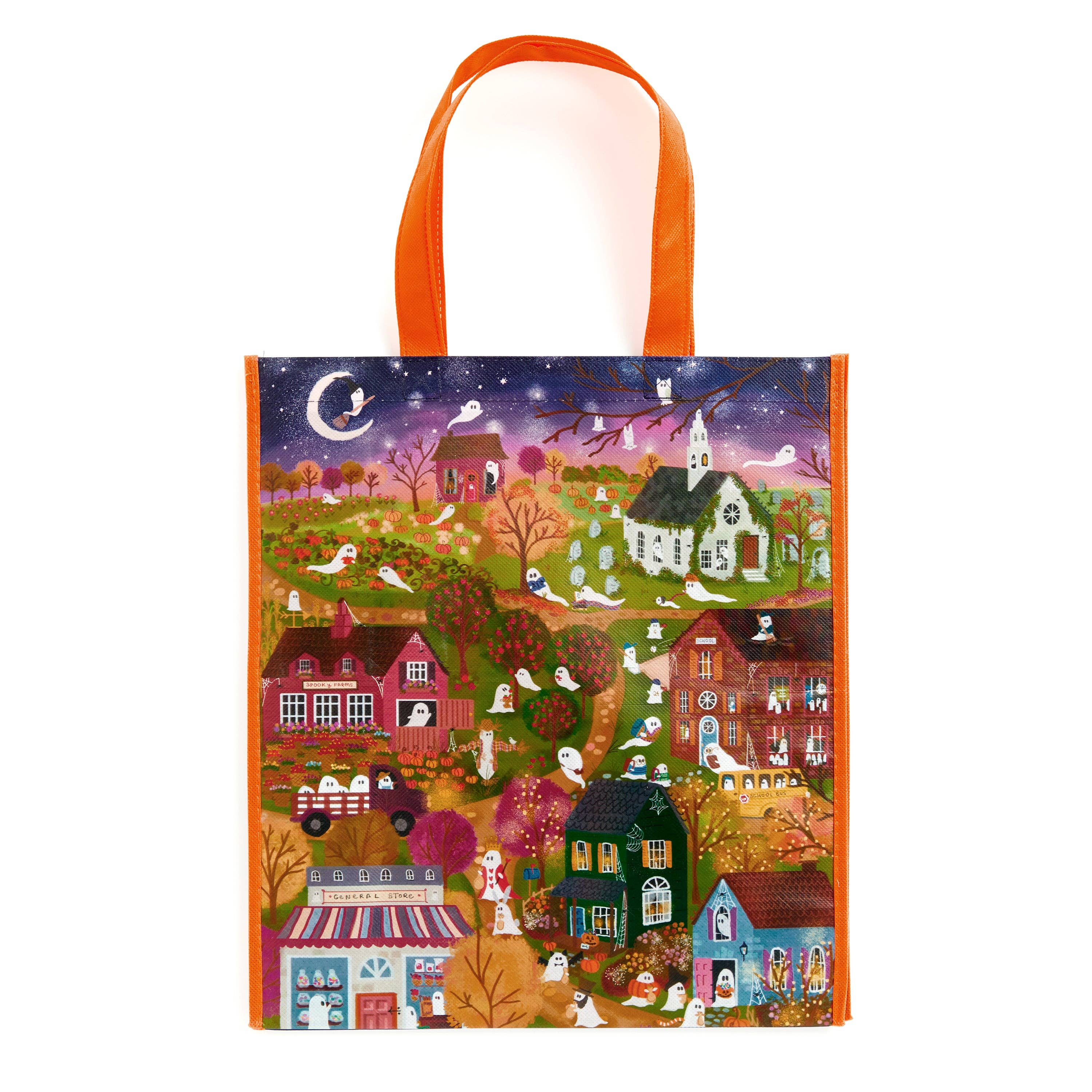 Abrams & Chronicle Books – wholesale Grocery/shopping bag – Joy Laforme Spooky Village Reusable Shopping Bag (Bag)0