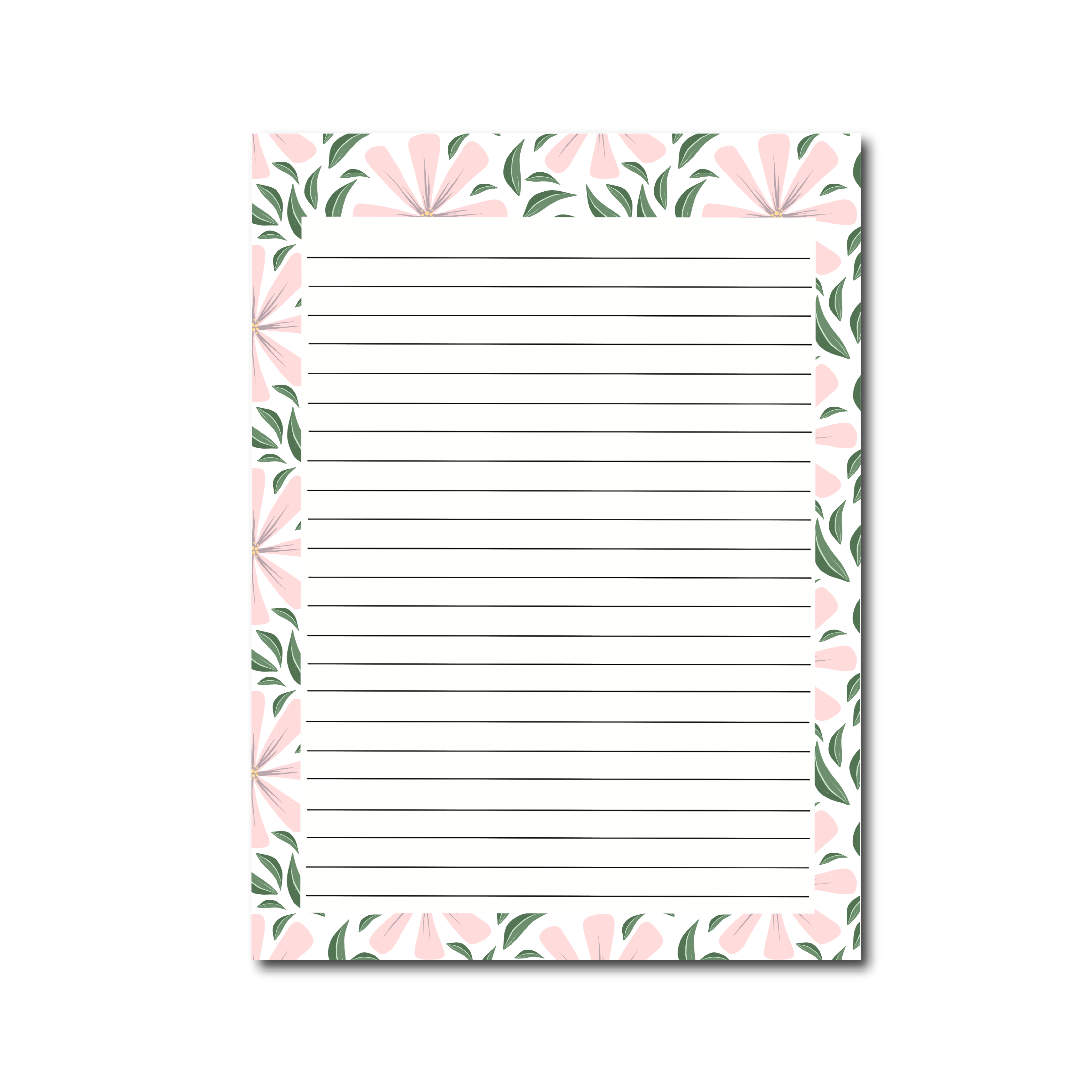 Only Happy Things Stationery - Wholesale Notepad - Notepad bloemen A51