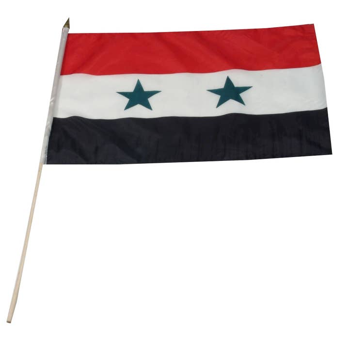 1-800 Flags – wholesale Flagga – Syrien 12 tum x 18 tum monterad flagga