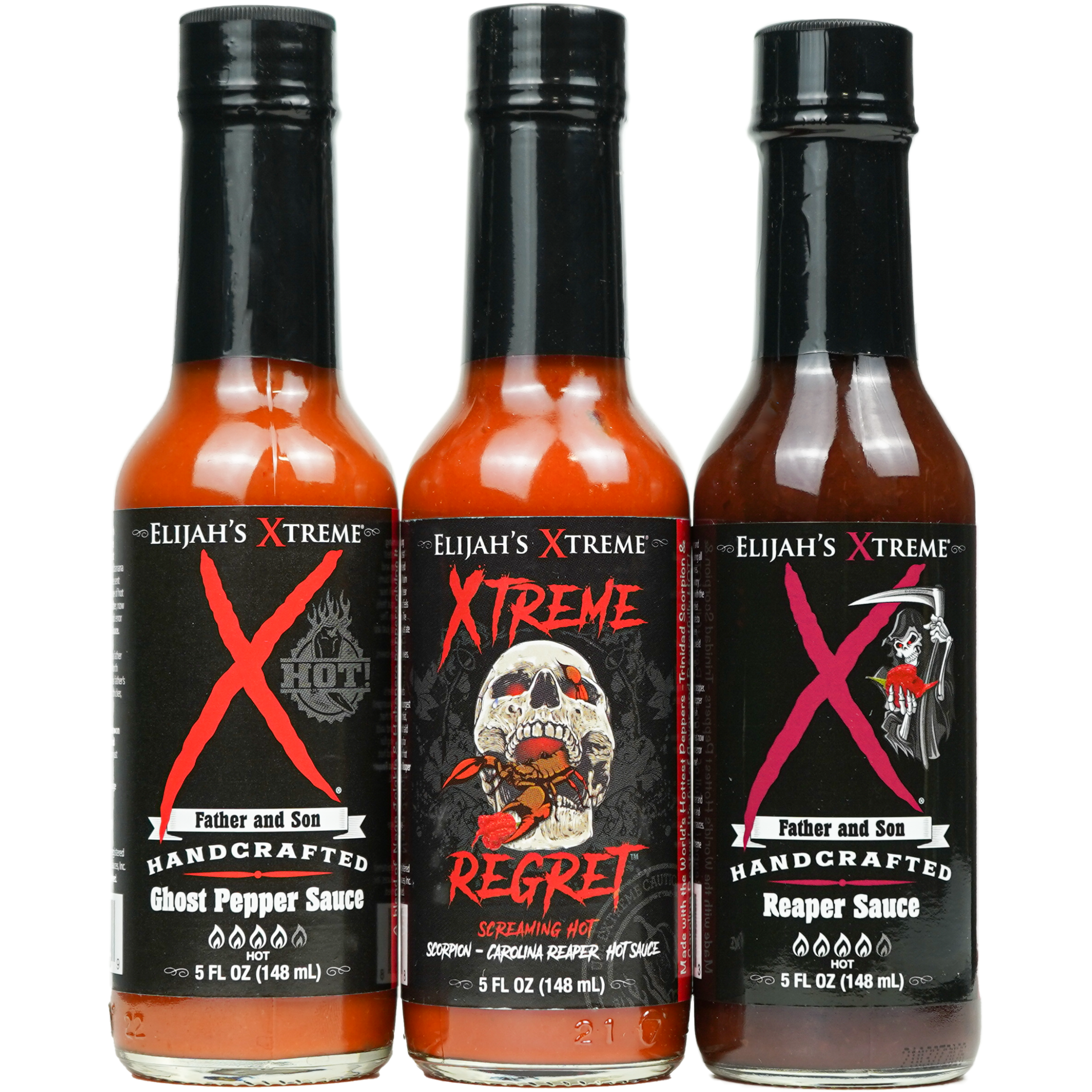 Elijah's Xtreme Gourmet Sauces – Engroshandel Hot sauce – Verdens Hotteste Xtreme Trio Hot Sauce Variety Pack7