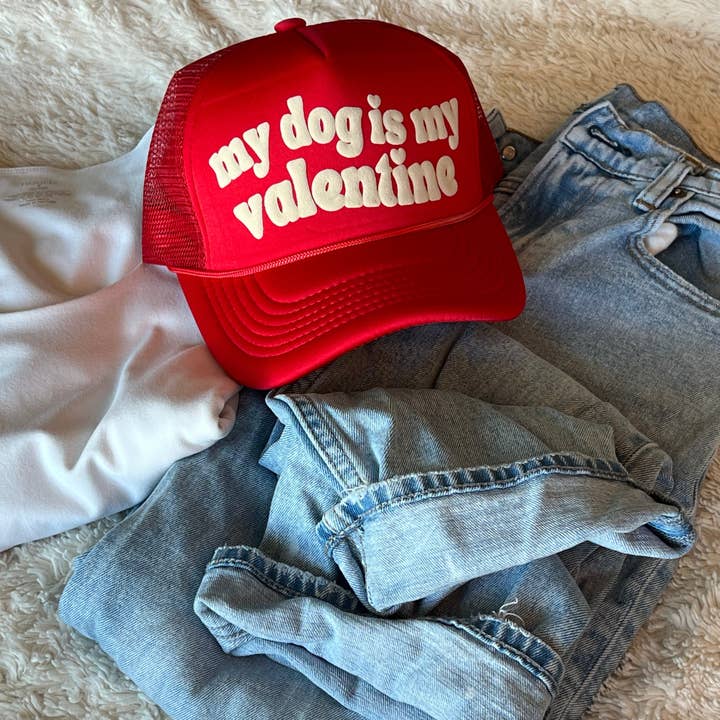 Malibu and Mint - Vendita all'ingrosso Cappellino da camionista - Donna - Cappello per San Valentino My Dog is My Valentine