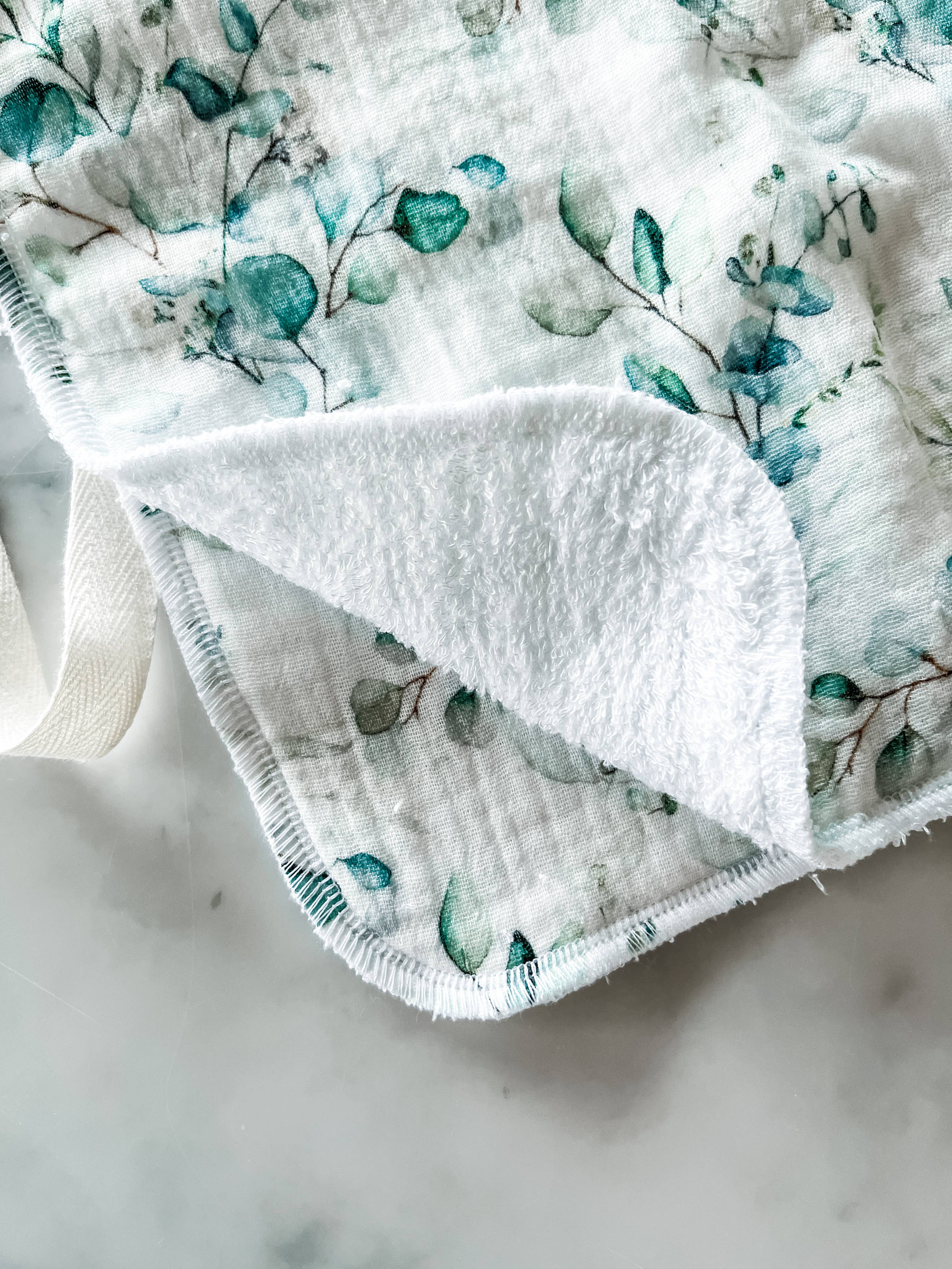 Toddle and Born Ltd - Wholesale Face & body wipes - Eucalyptus Print Washable Wipes (Muslin & Bamboo)4