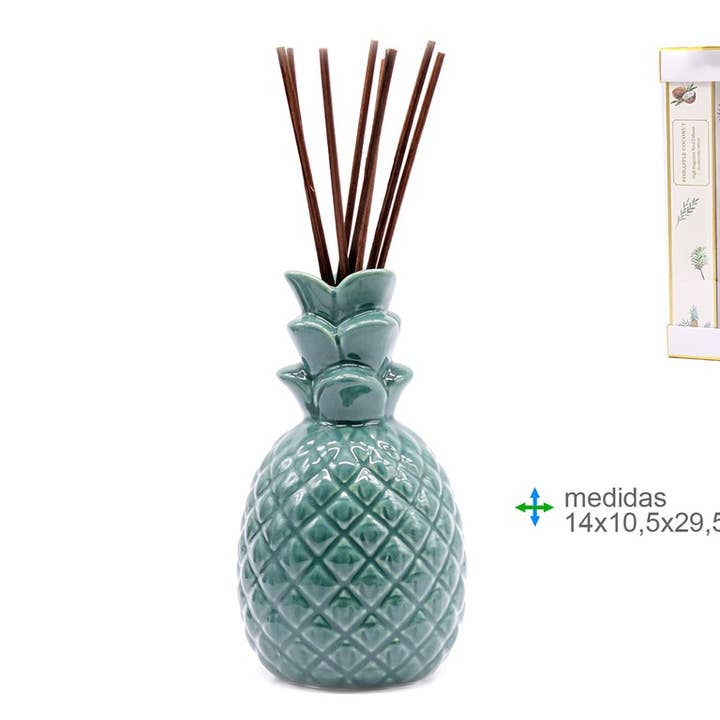 Esoterica Arte - Wholesale Reed Diffuser - Air freshener Abacaxi Cer. Green 14x10, 5x29, 5cm