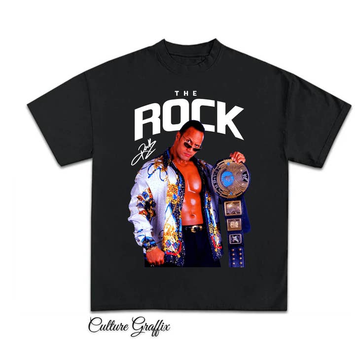 TheKingShirt - Wholesale T-Shirt (Graphic) - Unisex - WWE The Rock T-Shirt - Dwayne Johnson Wrestlemania Tee0